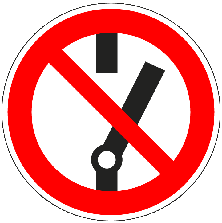 P031 - Verboden in te schakelen